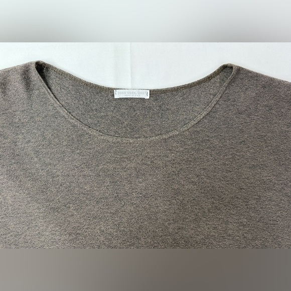 Joan Vass Dark Brown Cotton Knit Short Sleeve Top and Pants Set Size 12/14 - Picture 6 of 16